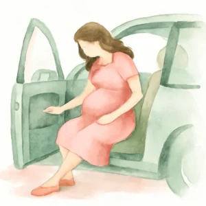 Cómo entrar y salir del coche en el embarazo sin dolor (la técnica de la sirena)